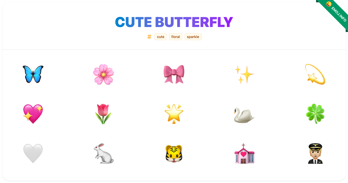 Cute Butterfly Emojis ๐ฆ ๐ธ ๐ | Meaning, Copy & Paste