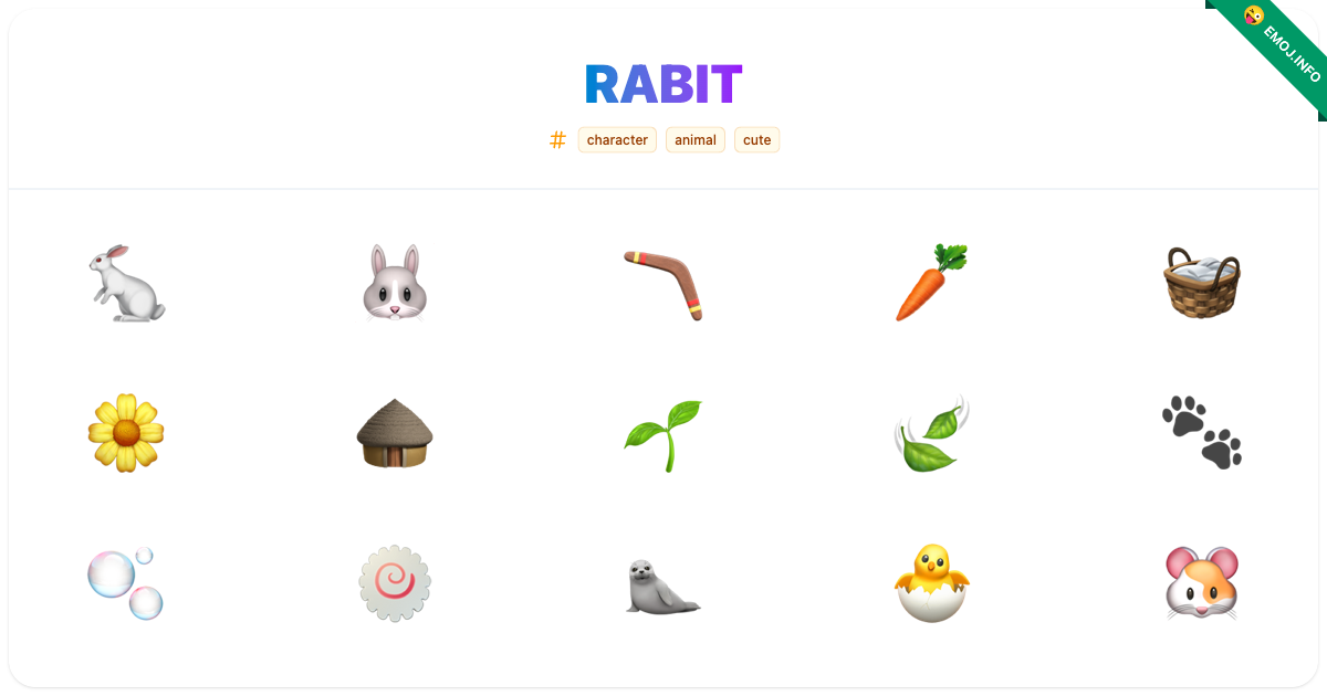 Rabit Emojis 🐇 🐰 🪃 | Meaning, Copy & Paste