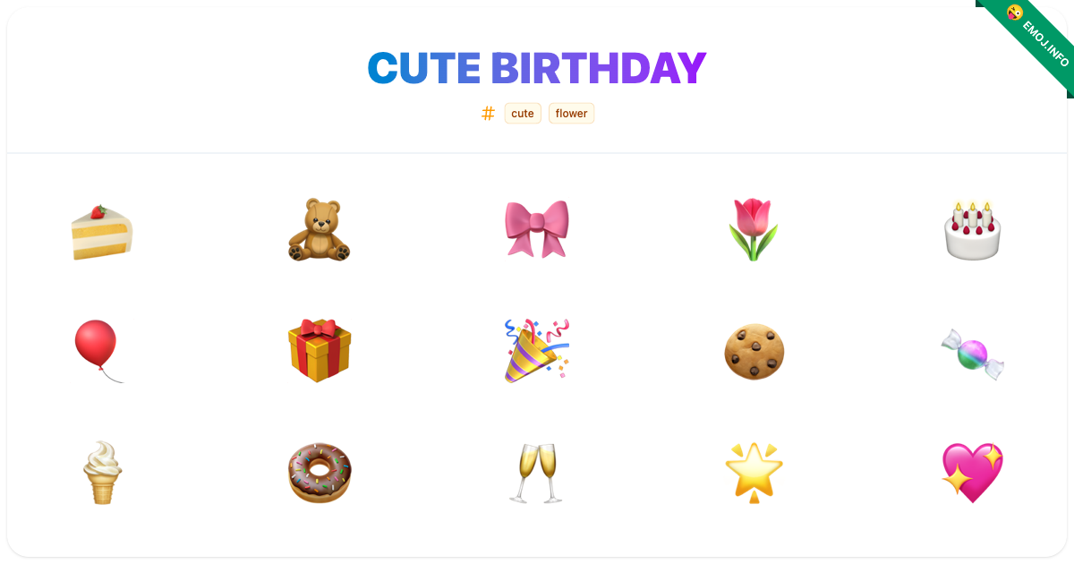 Cute Birthday Emojis ๐ฐ ๐งธ ๐ | Meaning, Copy & Paste