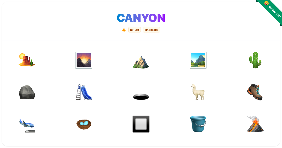 Canyon Emojis ποΈ π β°οΈ | Meaning, Copy & Paste