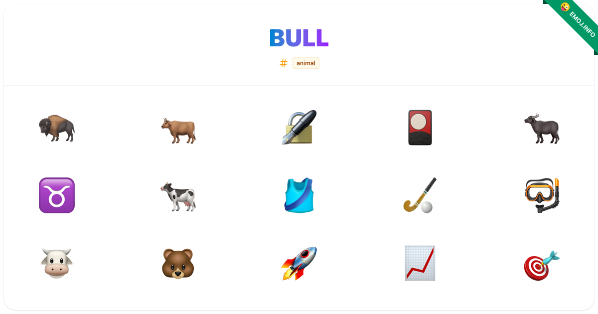 Bull Emojis 🦬 🐂 🔏 | Meaning, Copy & Paste