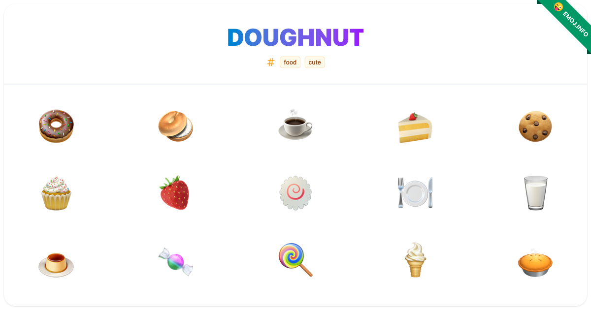 Doughnut Emojis ๐ฉ ๐ฅฏ โ | Meaning, Copy & Paste