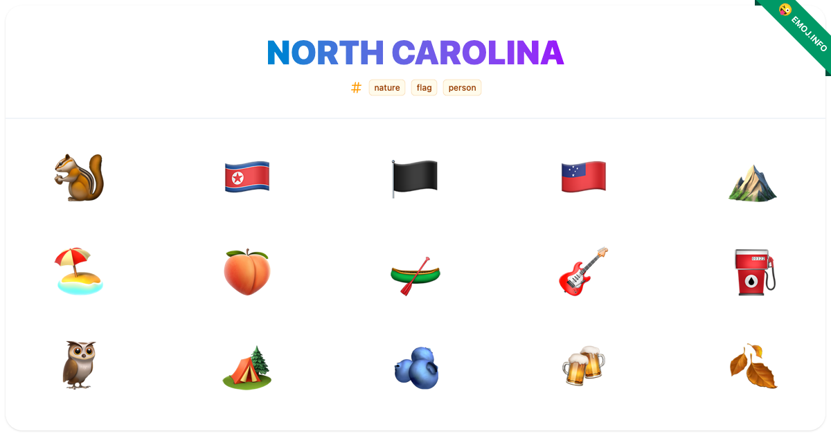 North Carolina Emojis ๐ฟ๏ธ ๐ฐ๐ต ๐ด | Meaning, Copy & Paste