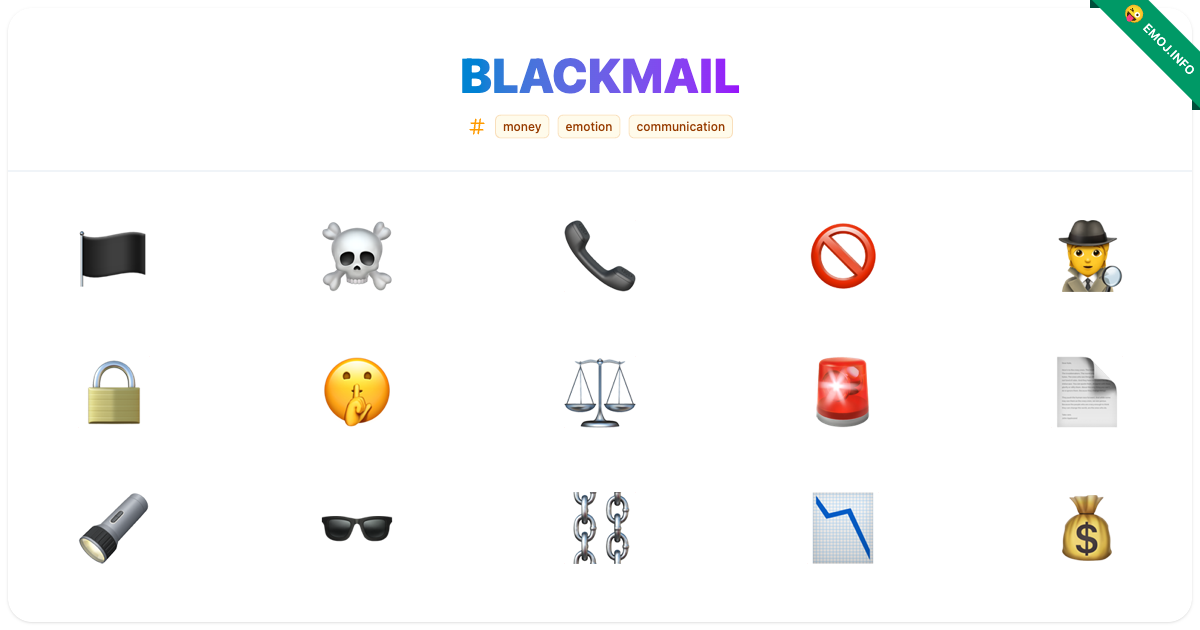 Blackmail Emojis ๐ด โ ๏ธ ๐ | Meaning, Copy & Paste