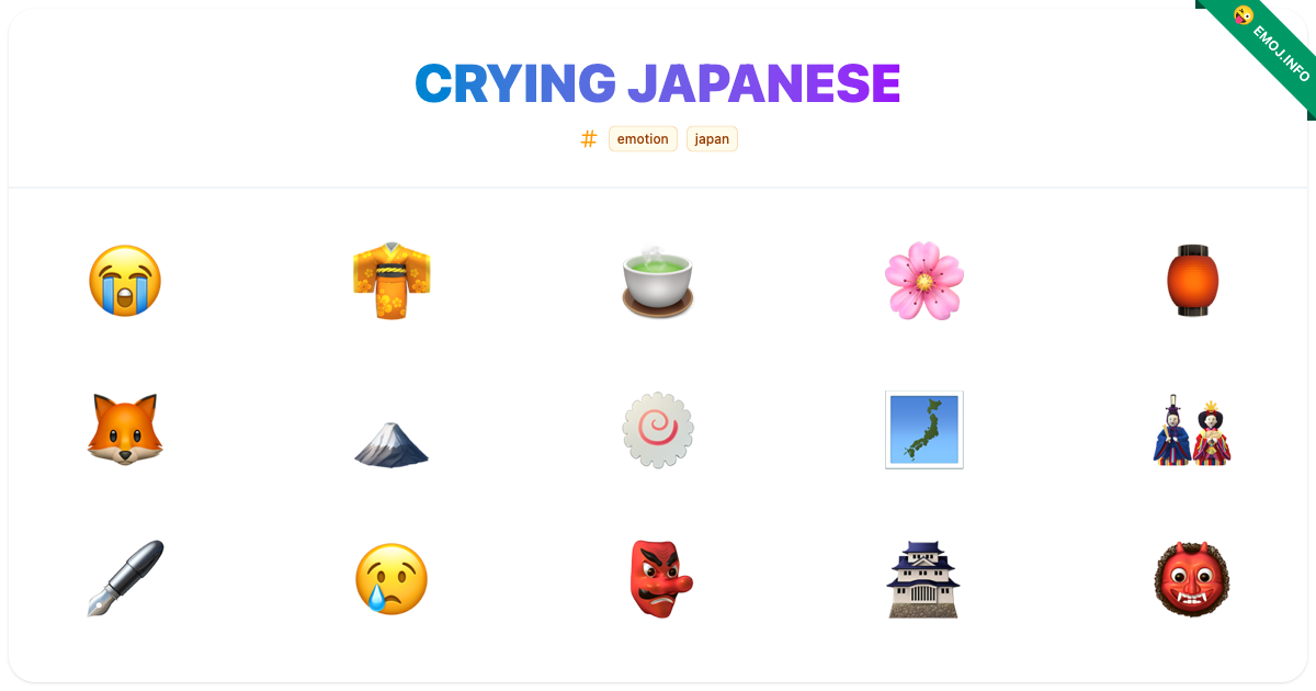 Crying Japanese Emojis ๐ญ ๐ ๐ต | Meaning, Copy & Paste