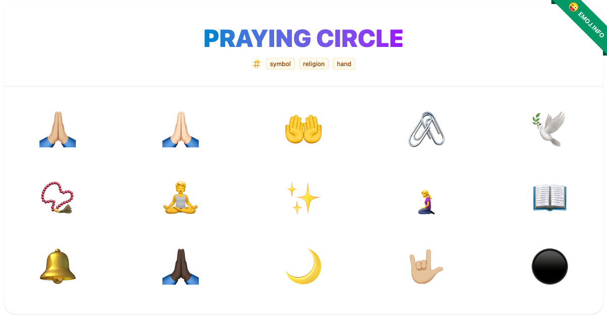 Praying Circle Emojis ππΌ ππ» π€² | Meaning, Copy & Paste