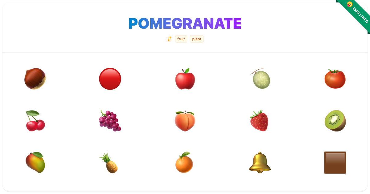 Pomegranate Emojis ๐ฐ ๐ด ๐ | Meaning, Copy & Paste