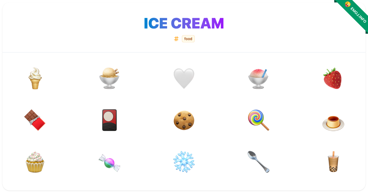 Ice Cream Emojis 🍦 🍨 🤍 | Meaning, Copy & Paste