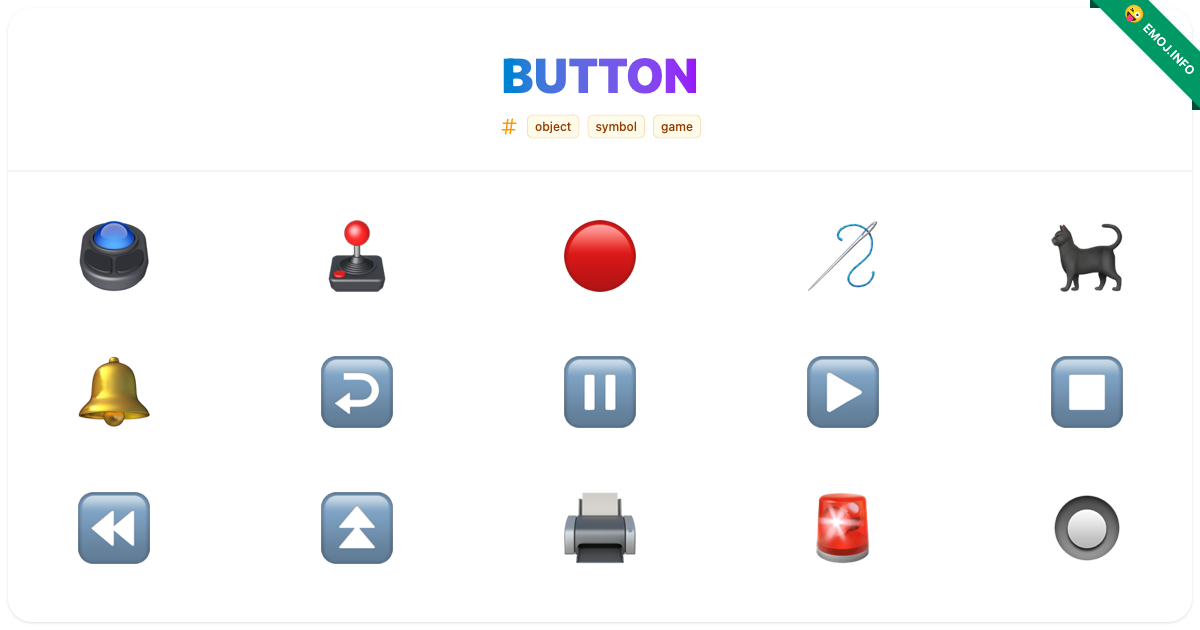 Button Emojis 🖲️ 🕹️ 🔴 | Meaning, Copy & Paste