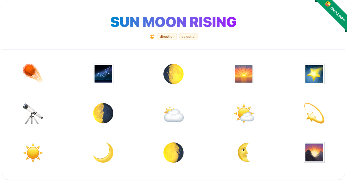 Sun Moon Rising Emojis โ๏ธ ๐ ๐ | Meaning, Copy & Paste