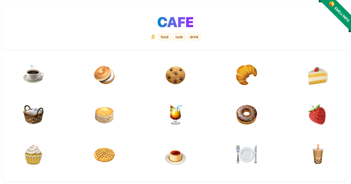 Cafe Emojis ☕ 🥯 🍪 | Meaning, Copy & Paste