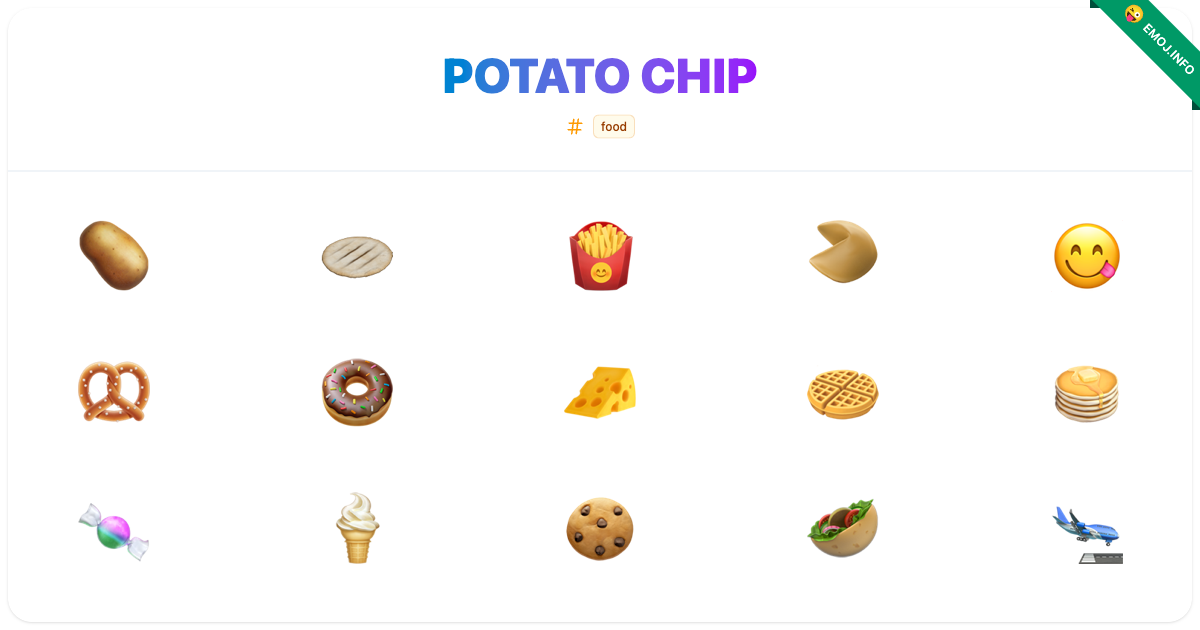 Potato Chip Emojis 🥔 🫓 🍟 | Meaning, Copy & Paste