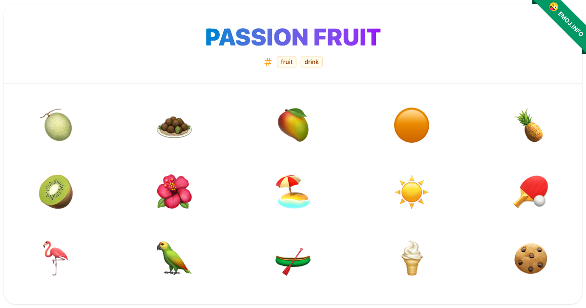 Passion Fruit Emojis ๐ ๐ง ๐ฅญ | Meaning, Copy & Paste
