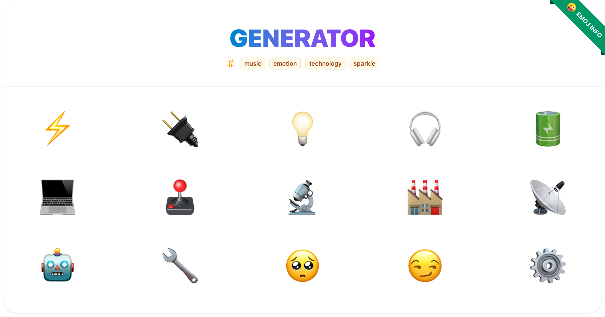 Generator Emojis โก ๐ ๐ก | Meaning, Copy & Paste