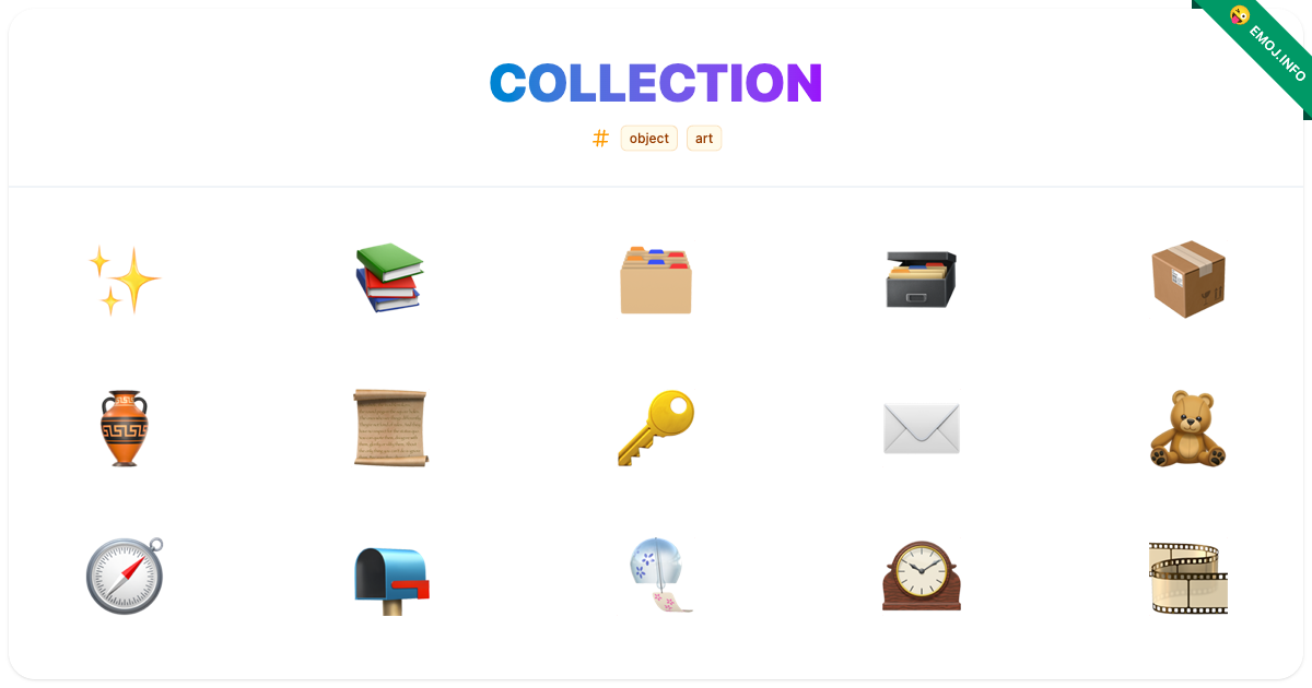 Collection Emojis 📚 🗂️ | Meaning, Copy & Paste
