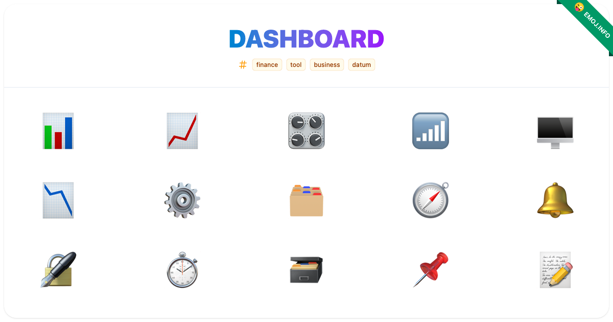 Dashboard Emojis 📊 📈 🎛️ | Meaning, Copy & Paste