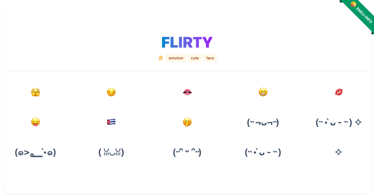 Flirty Emojis 🫣 😏 👄 | Meaning, Copy & Paste