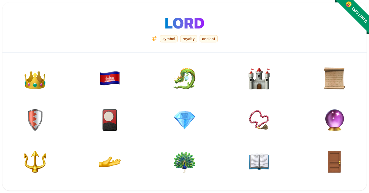 Lord Emojis ๐ ๐ฐ๐ญ ๐ | Meaning, Copy & Paste