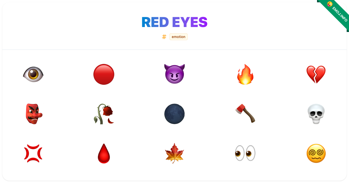 Red Eyes Emojis 👁️ 🔴 😈 | Meaning, Copy & Paste