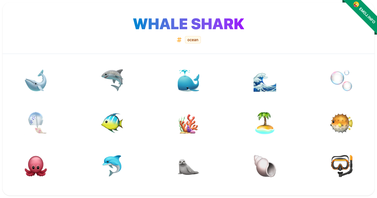 Whale Shark Emojis 🐋 🦈 🐳 | Meaning, Copy & Paste