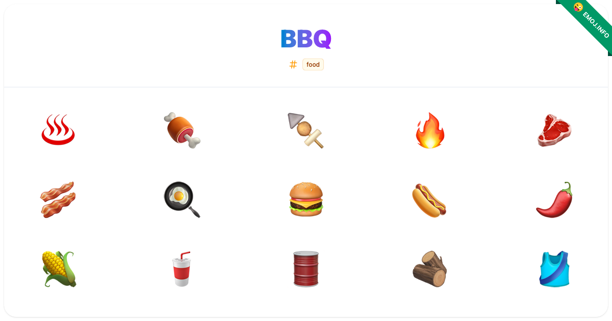 Bbq Emojis โจ๏ธ ๐ ๐ข | Meaning, Copy & Paste