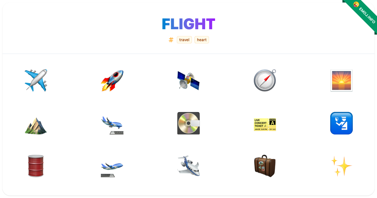 Flight Emojis ️ 🚀 🛰️ | Meaning, Copy & Paste