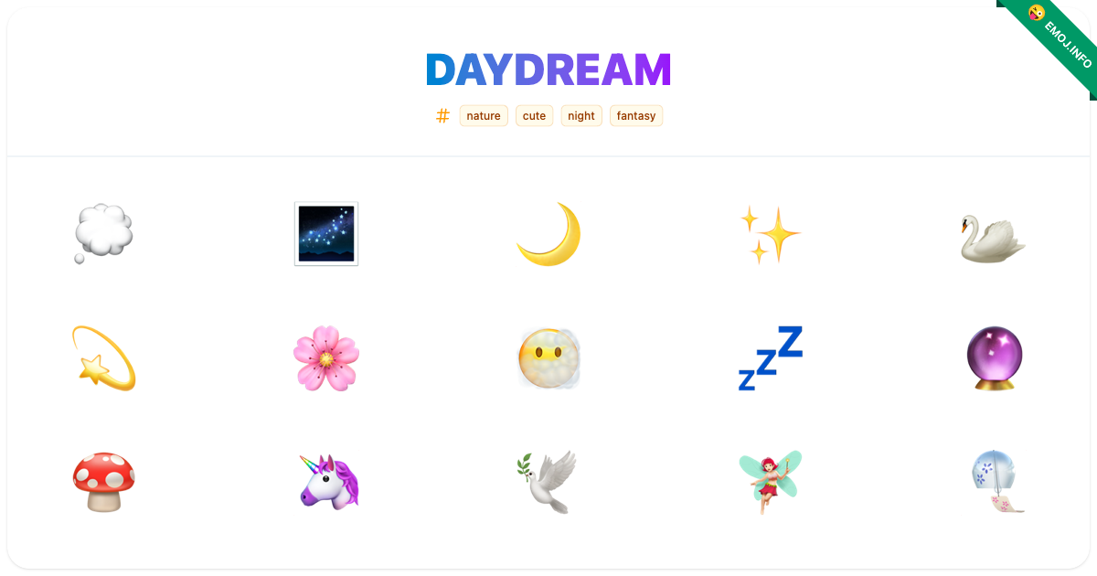 Daydream Emojis ๐ญ ๐ ๐ | Meaning, Copy & Paste
