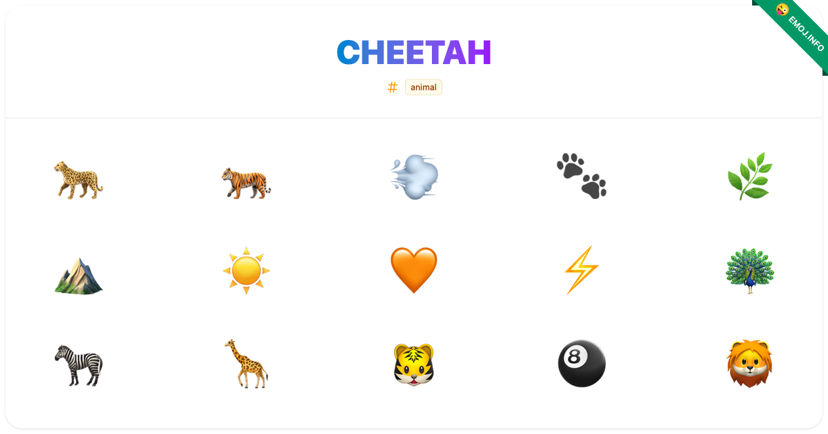 Cheetah Emojis ๐ ๐
๐จ | Meaning, Copy & Paste