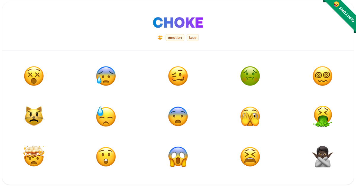 Choke Emojis ๐ต ๐ฐ ๐ฅด | Meaning, Copy & Paste