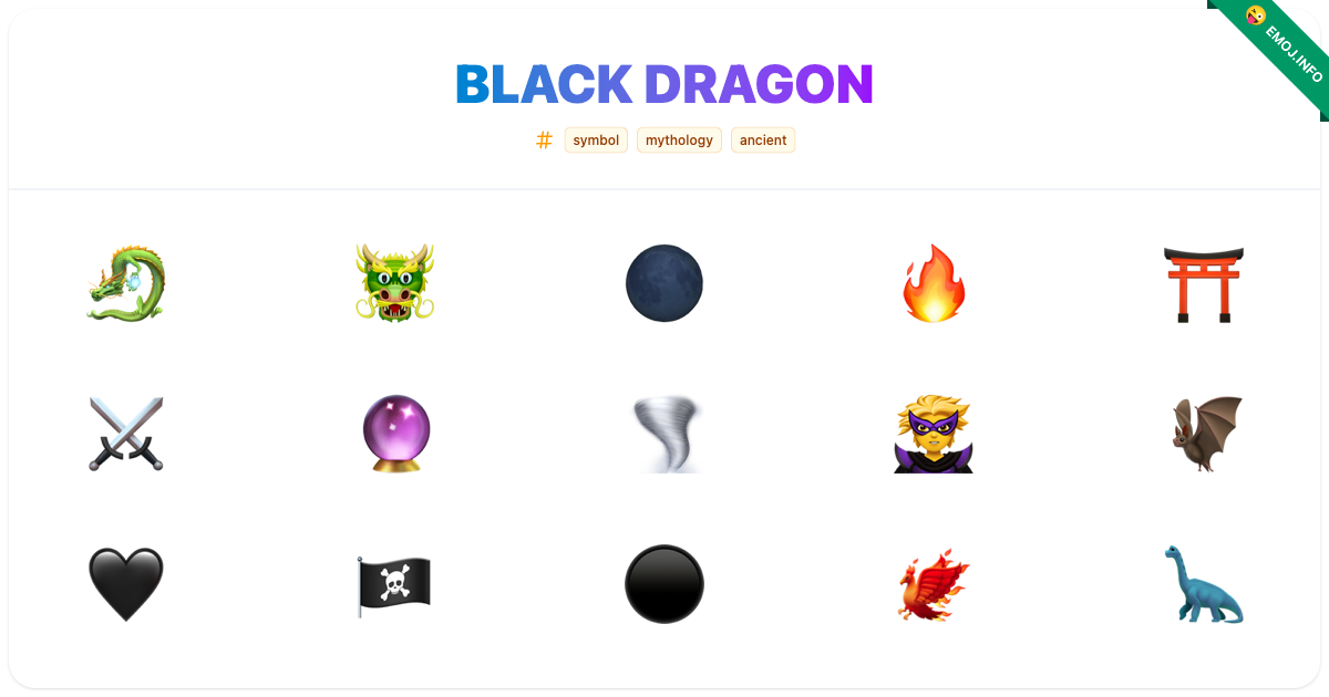 Black Dragon Emojis ๐ ๐ฒ ๐ | Meaning, Copy & Paste