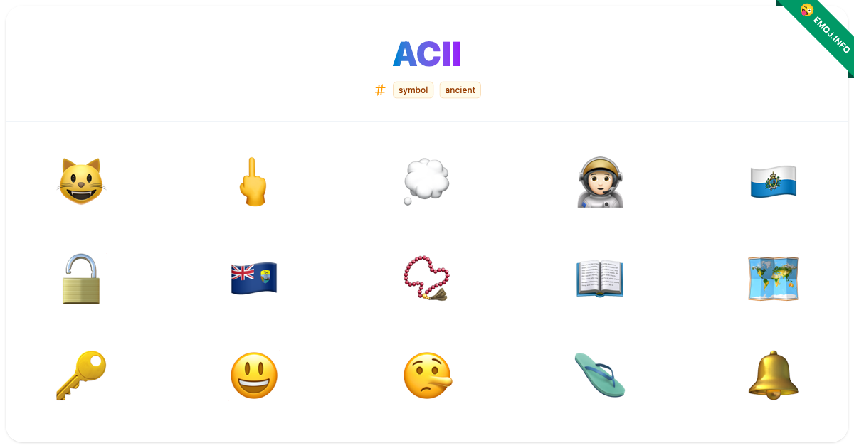 Acii Emojis ๐บ ๐ ๐ญ | Meaning, Copy & Paste