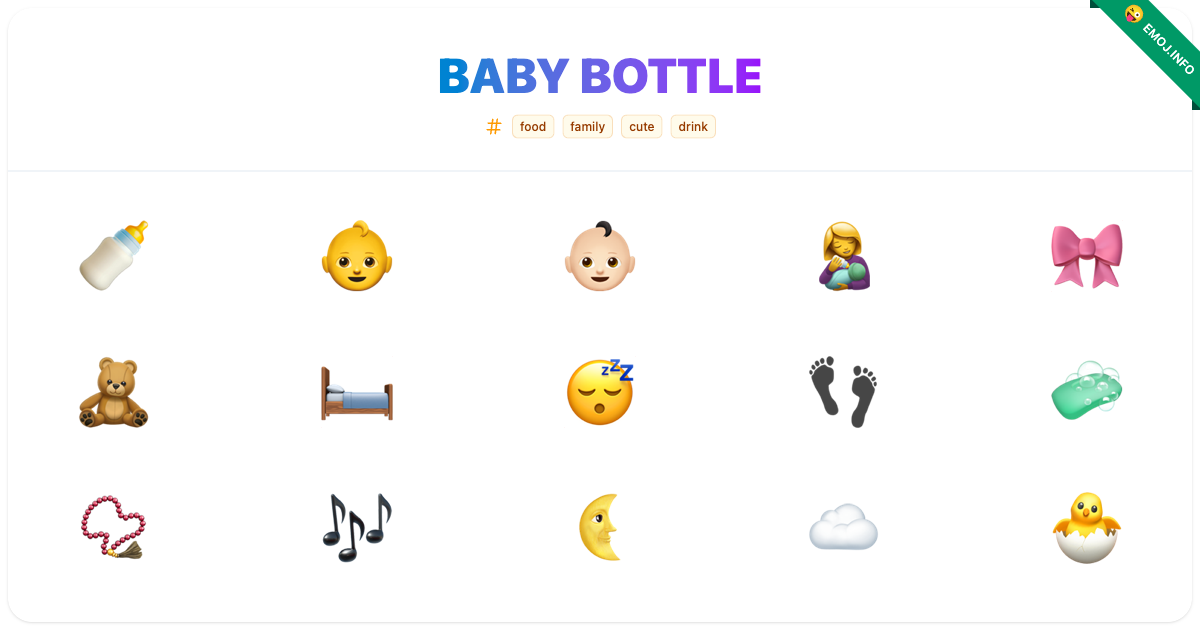 Baby Bottle Emojis πΌ πΆ πΆπ» | Meaning, Copy & Paste