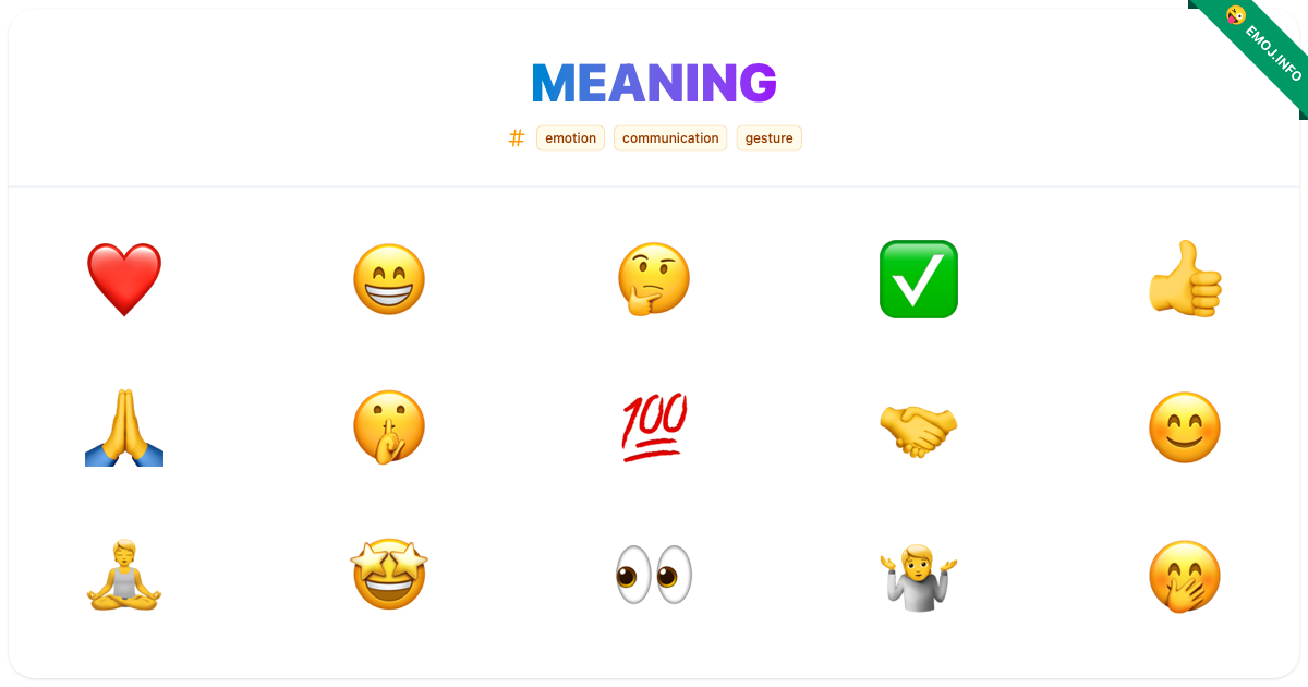 Meaning Emojis ๏ธ ๐ ๐ค | Meaning, Copy & Paste