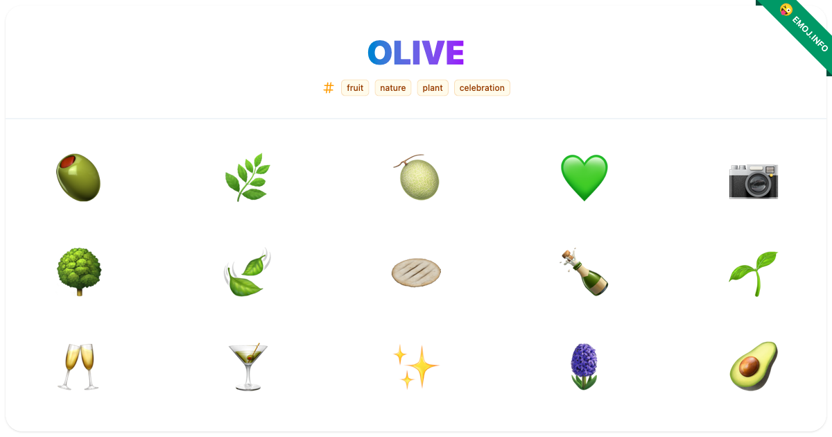 Olive Emojis ๐ซ ๐ฟ ๐ | Meaning, Copy & Paste