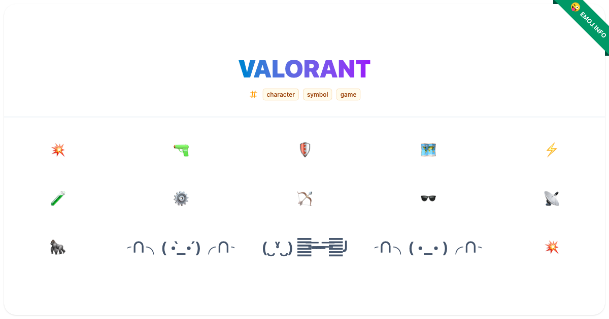 Valorant Emojis ๐ฅ ๐ซ ๐ก๏ธ | Meaning, Copy & Paste