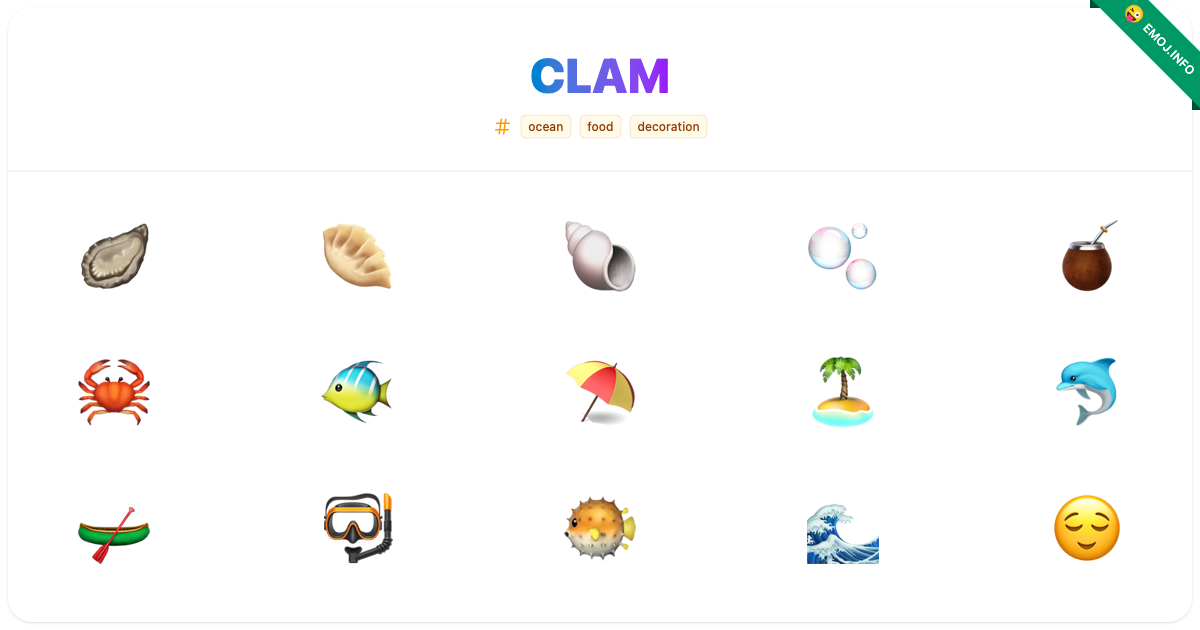 Clam Emojis 🦪 🥟 🐚 | Meaning, Copy & Paste