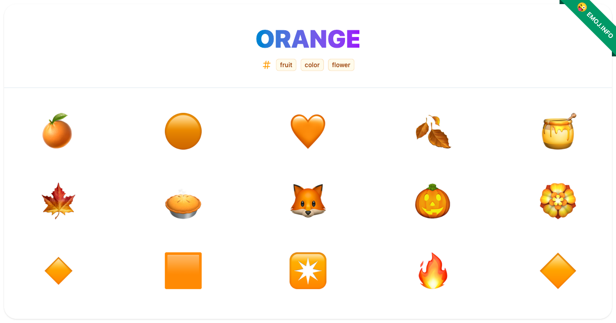 Orange Emojis 🍊 🟠 🧡 | Meaning, Copy & Paste