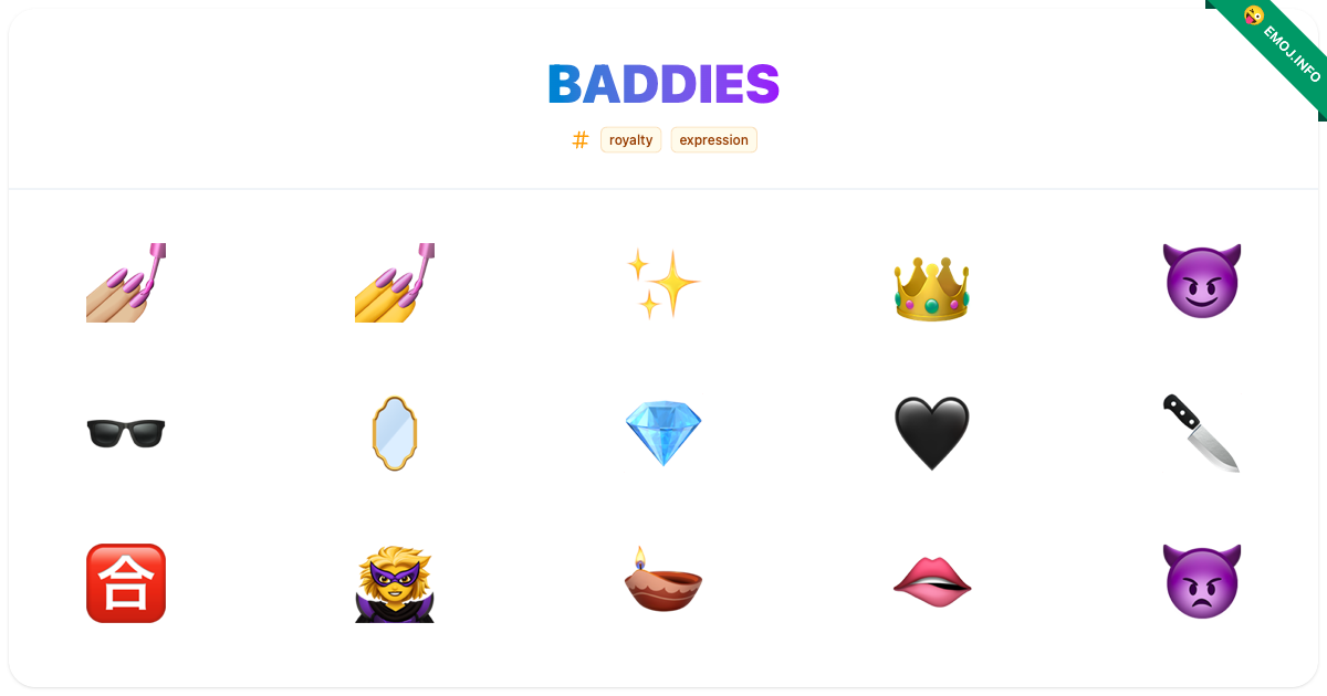 Baddies Emojis 💅🏼 💅 | Meaning, Copy & Paste